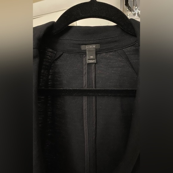 J. Crew XS Black Blazer Style Cotton Jacket Cardigan - Picture 4 of 10